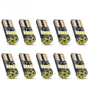 10pcs T10 W5w Canbus Bulbs, 194 LED 4014 Smd 15 LED Bulbs, Error Free Car Auto Wedge Interior Light, Dome Map Trunk Lamp, 12V, Led Car Lights, Interior Led Vehicle