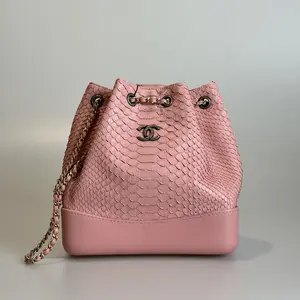 Pre-owned CHANEL Exotic Leather Backpack Gabrielle Light Pink 39092028