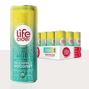 Life Cider ACV Drink, Pineapple Coconut, 12 Pack
