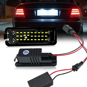 LED License Plate Light for VW Golf 4 5 6 7 GTI Passat CC Beetle & Porsche Boxster Cayman Cayenne Carrera – 6500K White 18-SMD Tag Lamp, Plug & Play OEM Fit (2PCS)