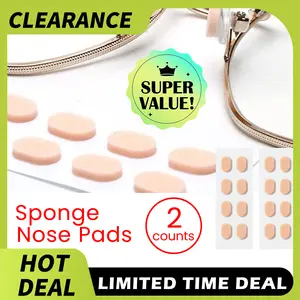 2 Counts Soft Foam Nose Pads, anti-slip and soft, suitable for daily eyeglasses use