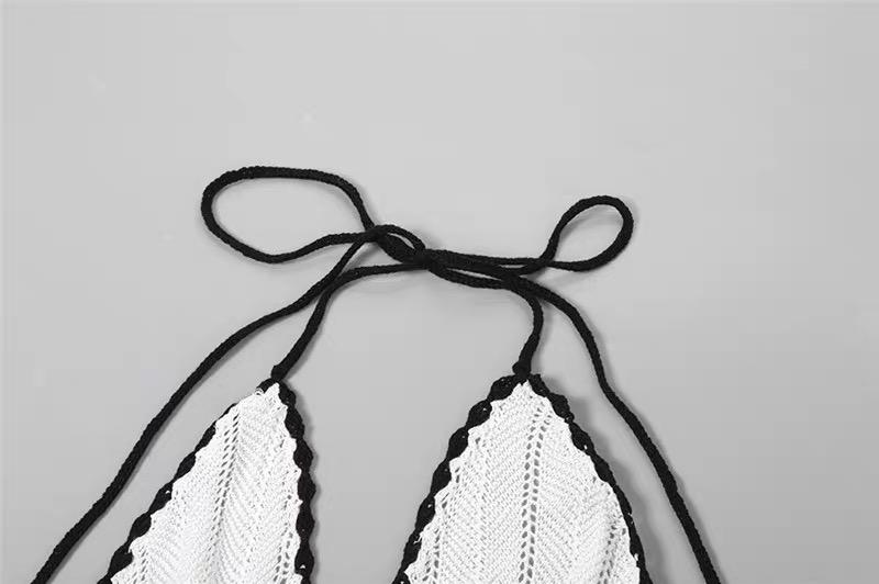 Summer Y2K Women Sweater Dresses Halter Neck Backless Knit Maxi Dress Waist Cinched Boho Beach Vacation Festival Resort Wear Casual