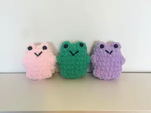 Crochet Frog Plushie Stuffed Animal