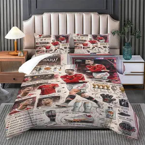 Soft Star player Cristiano Ronaldo Pattern Bedding Set, Soft Bedding Sets, Includes 1 Blanket and 1 or 2 Pillowcases Without Pillows, Perfect Gift Idea