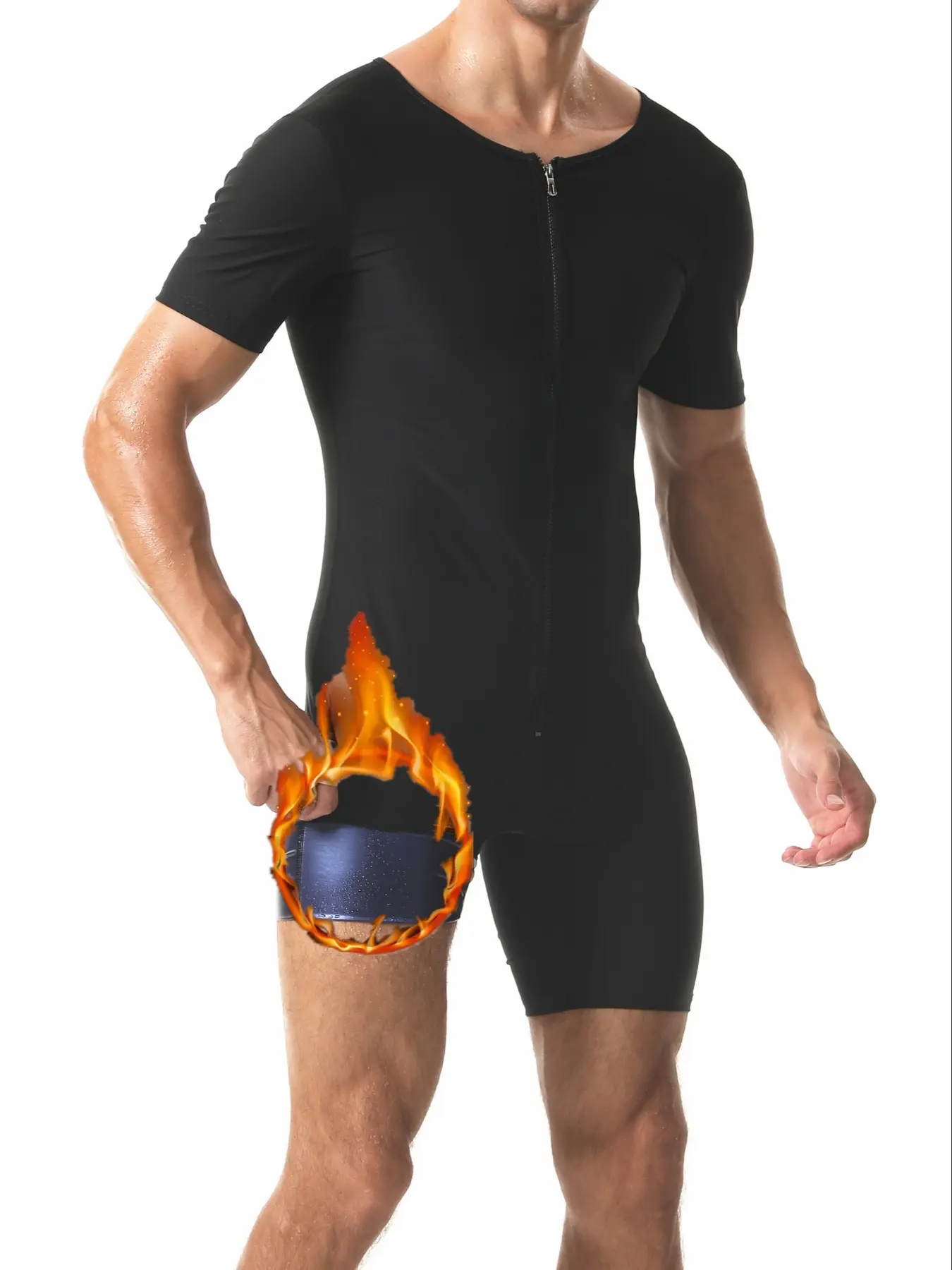 Men's Crew Neck Short Sleeve Bodysuit for Running and Gym, Athletic Workout Clothing, Form-Fitting Workout Tee for Active Lifestyle, Sportswear for Fitness, Form Fitting Activewear