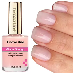 Tinovo Uno Strong Nail Hardener, Nail Strengthening Serum, Nail Care, Alcohol-Free Keratin Formula, Natural Quick Drying, Long-Lasting Glossy, Protect Weak Soft and Cracking Nails, Nail Strengthener to Nourish and Help Growth