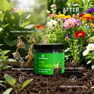 Soil repair, plant soil activator, soil activating granular slow-release fertilizer, loosens soil for potting mix and seedling compost, promotes plant root growth, suitable for nursery pots and rose pots.