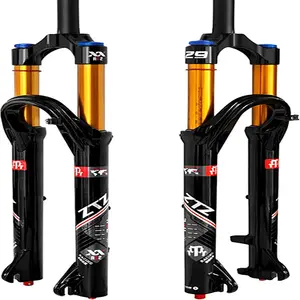 ZTZ 26/27.5/29 inch MTB Air Suspension Fork, Upgraded 34mm Stanchions & 140mm Travel, Rebound Adjust, Straight Steerer, 9x100mm QR, Manual Lockout Front Fork for XC AM Mountain Bike