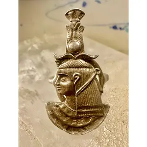 Long Egyptian ring Pharaoh God Goddess size 5.50 sterling silver women