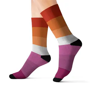 Pride Socks - Lesbian Flag, Gay Pride Socks | Unisex Mid Calf Crew Socks