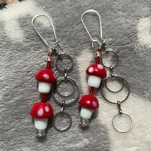 Mushroom dangle earrings