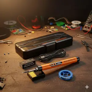 Rechargeable Wireless Soldering Iron with Digital Display, Portable LED Welding Pen, Precise Temperature Control for Fast Heating, All-in-One Tool for Electronics Repair, Circuit Soldering & DIY Projects. Efficient, Durable and Easy to Use.