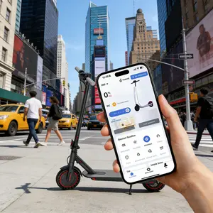 Ladped Electric Scooter-350W Motor, 19 MPH, 16-MileRange, Foldable, App-Controlled, 8.5" Puncture-Proof Tires