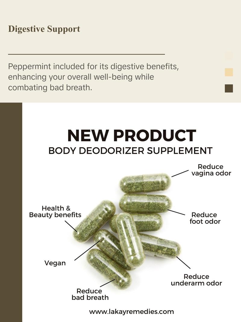 MintyChloro BodyFresh Pills- Body Odor, Gut & Skin Capsules