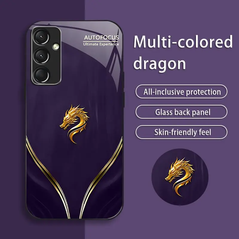 Suitable for [Galaxy A54] New high-end business faucet glass mobile phone case New business simple explosion-proof mobile phone case affordable anti-fall anti-fingerprint 995