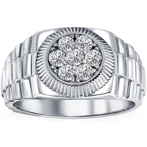 Men's 3/4 Ct T.W. Diamond Ring 14k White Gold Lab Grown