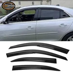 Fits 13-16 Chevy Malibu Mugen Style Window Visors Rain Sun Guard Vent 4Pc Set
