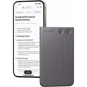 PLAUD Note AI Voice Recorder with OpenAI Whisper - Dual-Mode Precision Recording, 64GB Storage, 59 Language Compatibility - Bluetooth, Audio a i Device Magnetic