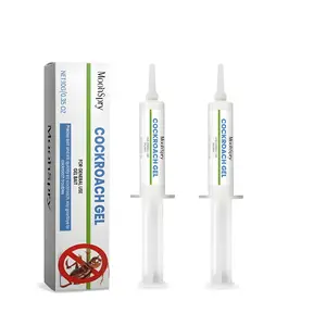 Stop Roach Infestation Fast! Household Cockroach Elimination Gel Bait, Easy Precise Application Syringe, Safe Indoor Bug Control 2PCS Set