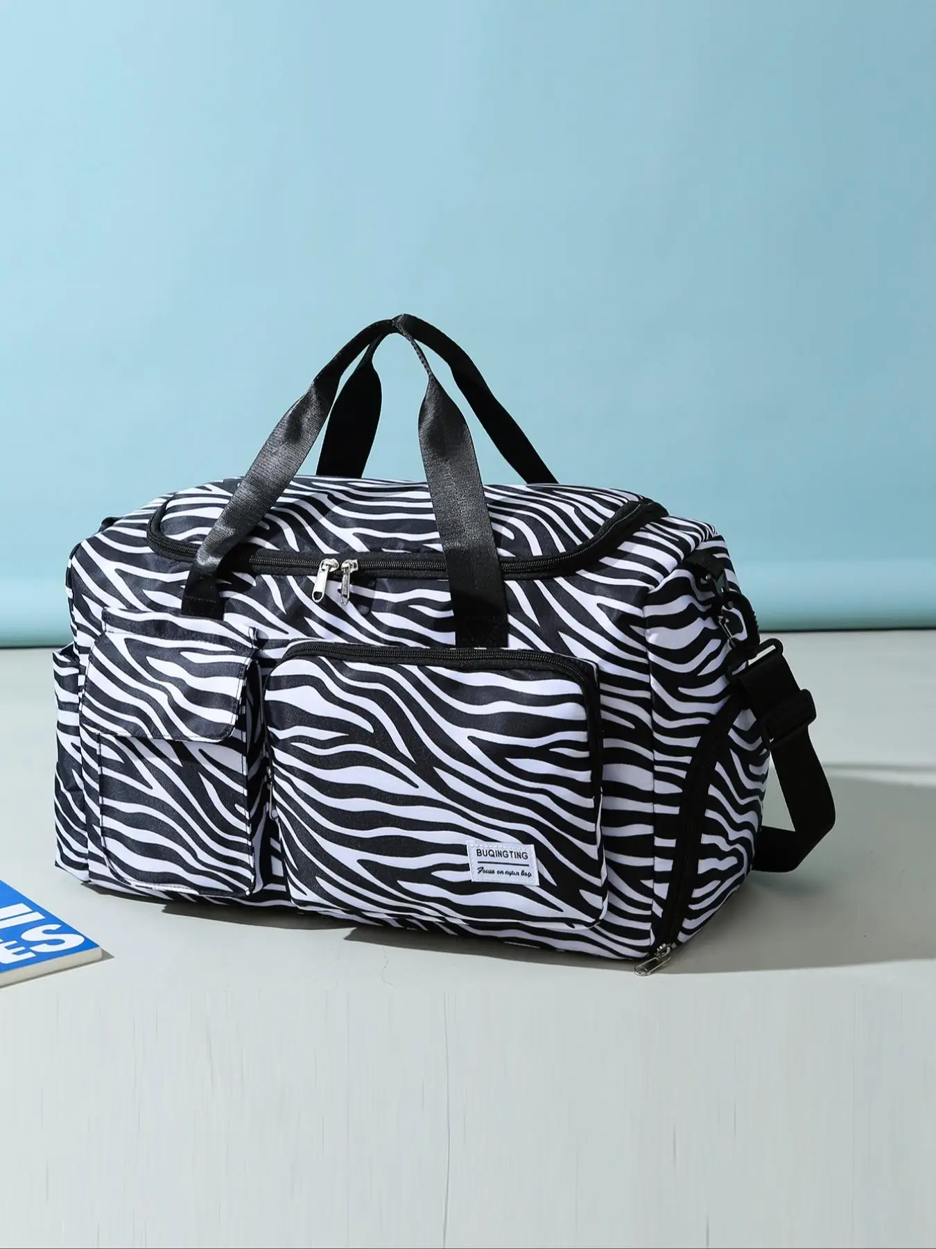 Leopard Pattern Zipper Travel Bag, Summer Outfits 2024 Large Capacity Dry Wet Separation Travel Bag, Portable Foldable Travel Bag for Women & Men, Gif