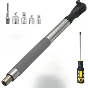 Offset Extension Wrench Impact for Electric Drills, Reach Those Hard-to-Reach Areas, Multifunctional Electric Ratchet Wrench With 4 Socket Converters, All Types of Screws Without Hassle Universal Propane Tank Gauge Leak Detector Cordless High-Torque Set