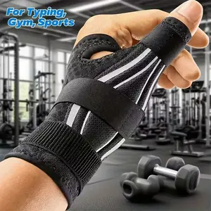 2-piece/1-piece Ergonomic Wrist Support with Thumb Support - Carpal Tunnel Syndrome Relief Wrist Support with Adjustable Thumb Support, Suitable for Left or Right Hand. 270° Wrap Design, 3 Straps for a Perfect Fit.