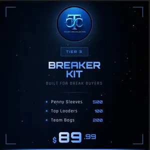 TCC Breaker Kit — 500 Penny Sleeves, 100 Top Loaders, 200 Team Bags