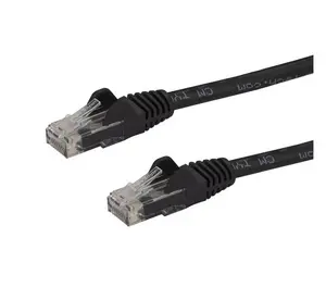 Startech N6PATCH1BK 1 ft. Cat6 Ethernet Patch Cable with Snagless, Black