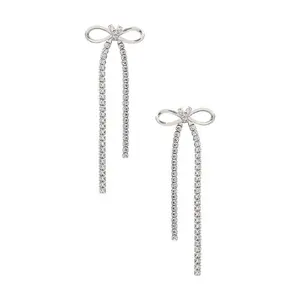 SHASHI Bianca Bow Earring in Silver