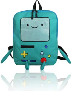 Cute Cartoon Adventure Time BMO  Backpack 16 Inch Funny Student School Bag Casual Travel Bag Lightweight Daypack for Man Woman Boy Girl Birthday Gift
