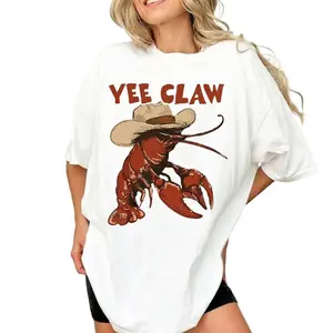 Lobster Cowboy Shirt, Western Shirt, Trendy Yee Claw Tee, Funny Lobster Shirt, Crawfish Sweatshirt, Fisherman Shirt