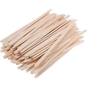 5.5 Inch Wooden Coffee Stir Sticks, Premium Natural Birch Wood Stirrers for Coffee Bar Accessories, Disposable Beverage Stirrers for Hot/Cold Drinks, Eco-Friendly & Splinter-Free