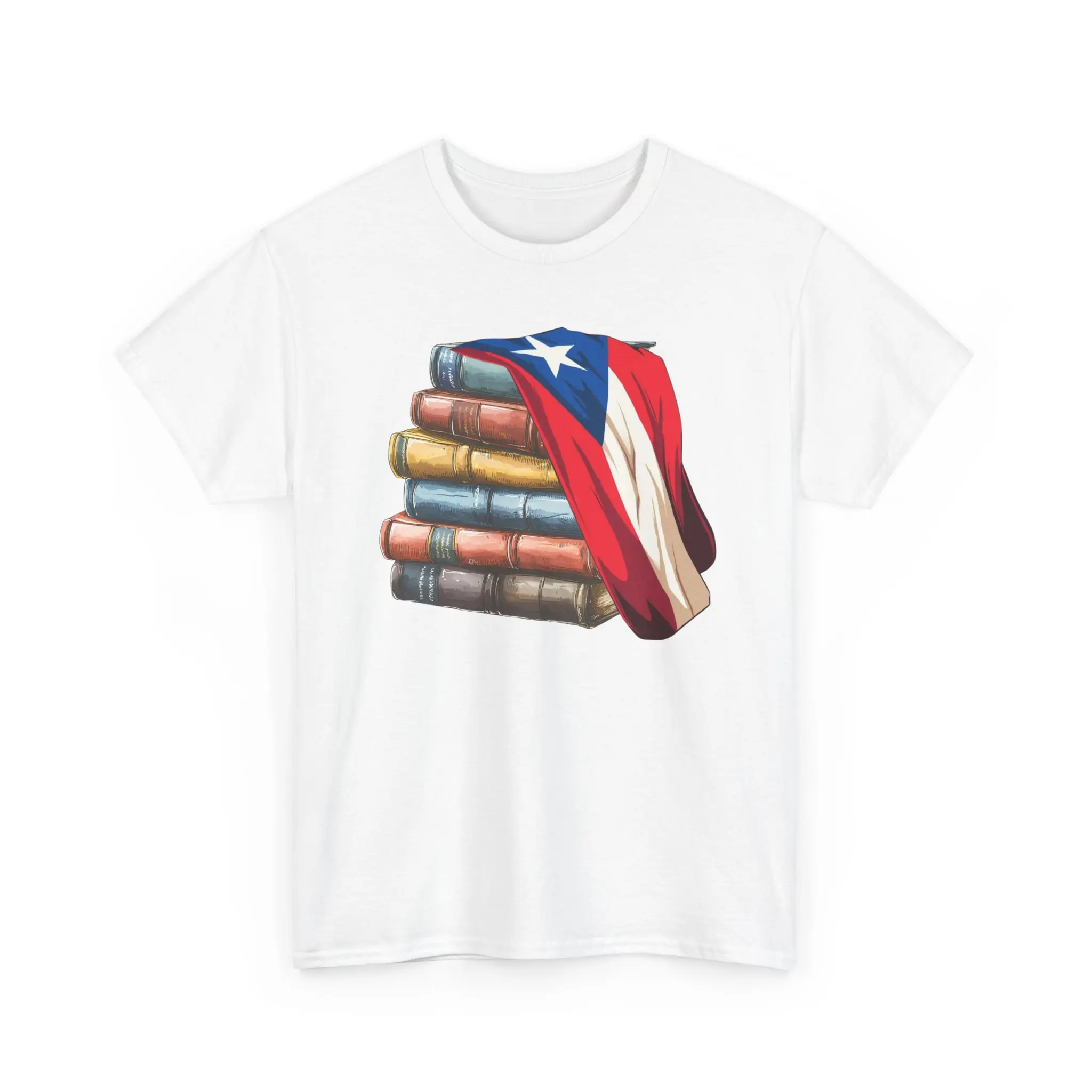 We Are Authors and Latinos T-Shirt | Puerto Rican Flag Books Tee