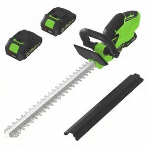 22" Wireless Hedge Trimmer – Lightweight 20V Electric Bush & Shrub Cutter with Brushless Motor & Dual-Action Blade, Includes 2×2.0Ah Rechargeable Lithium-Ion Batteries, Ideal for Garden, Lawn & Shrub Trimming