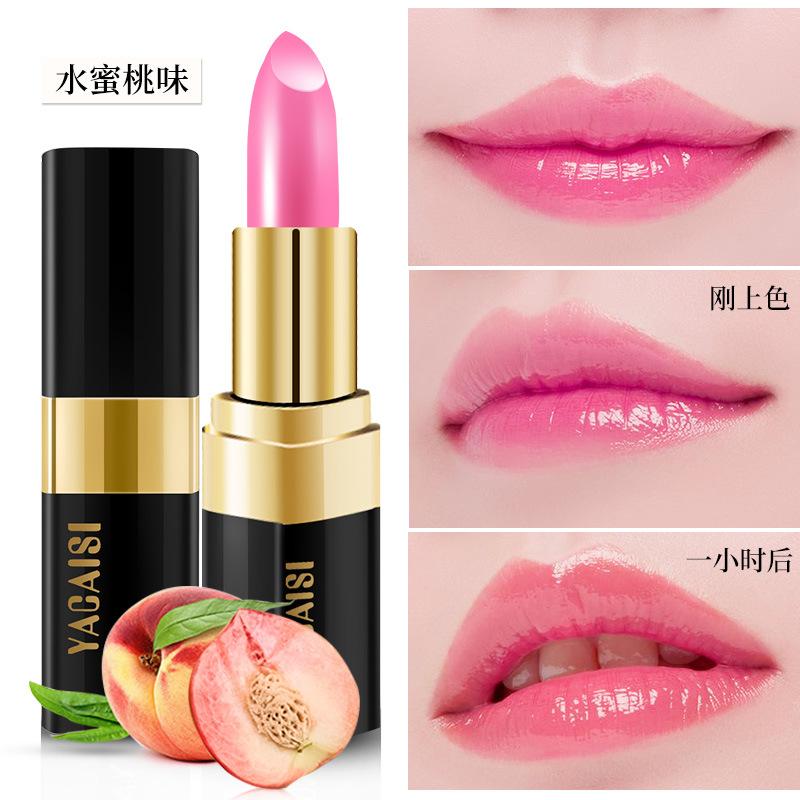 Yacaisi Red Cherry Healthy Temperature Changing Lip Balm Moisturizing Nourishing Fade Lip Lines Thousands of People Thousands of Colors Color Changing Lipstick Wholesale