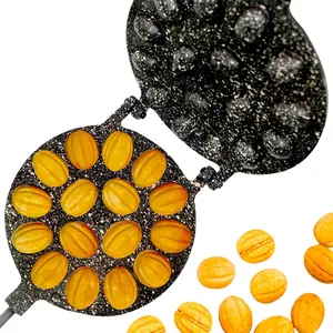 16 Non-Stick Granite Cookie Mold Maker, Russian Oreshki Nut Cookies Baking Molds for Homemade DIY Baking