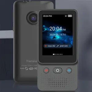 Language Translator Device 1000mAh Battery 3.0 Inch  5MP Camera Portable Smart Voice Translator Black for Learning