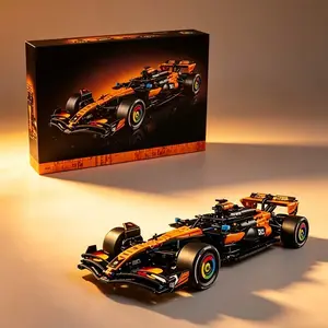 2026 1675Pcs Orange Technic Racing Car Building Block Model 42228 | Gift for Kids & Home Decoration