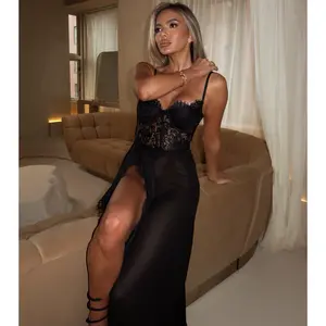 May Chiffon Lace Bustier Mermaid Formal Dress