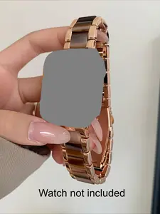 Resin watch band, Smart watch strap for 38mm, 40mm, 41mm, 42mm, 44mm, 45mm iWatch sizes. Stylish and lightweight iWatch SE Ultra series watch band with adjustment tool for SE Ultra 10-1 models Smart watch accessories (Watch case not included)