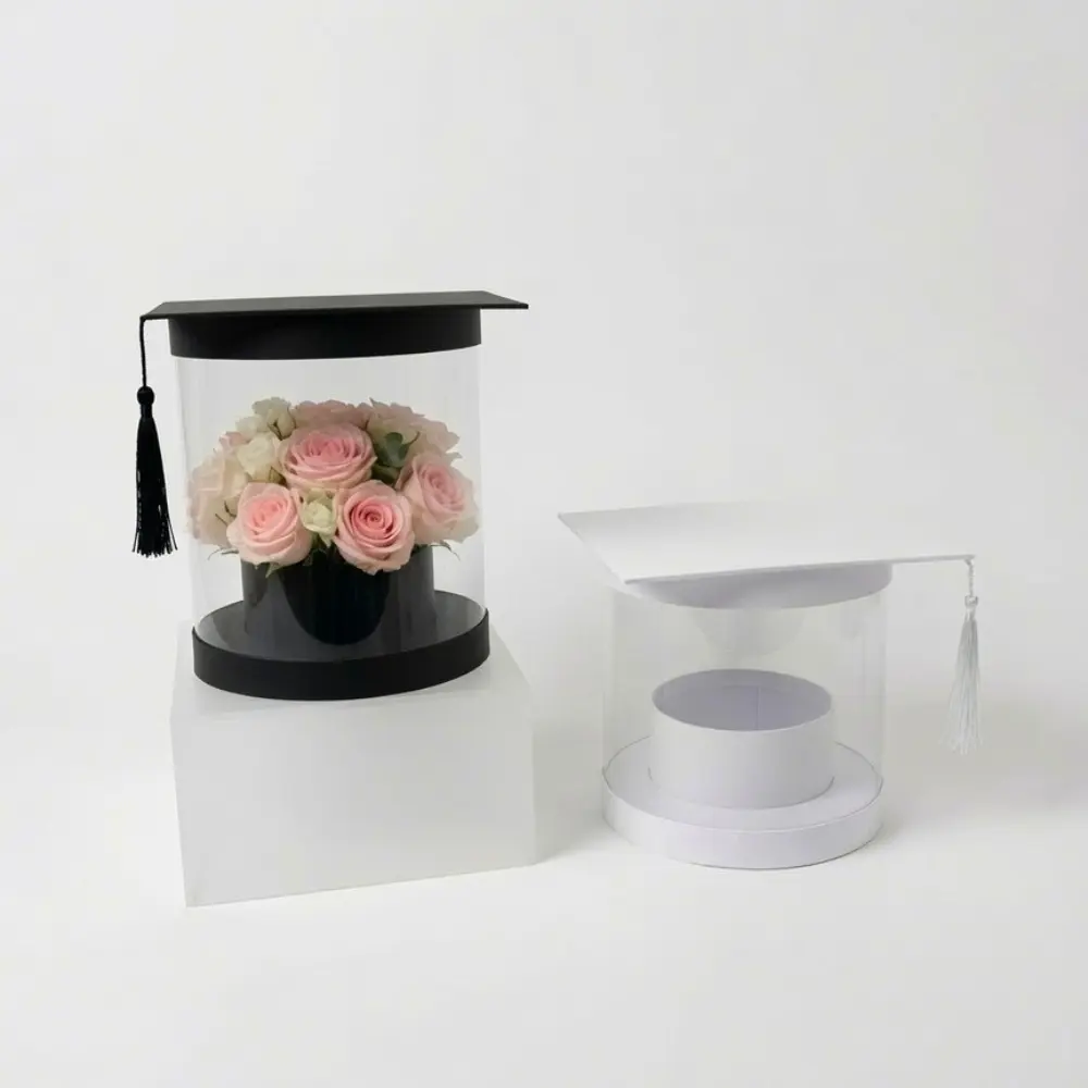 Graduation Flower/Gift Box, Round with Drawer - W170
