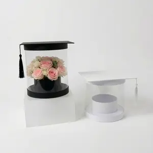 Graduation Flower/Gift Box, Round with Drawer - W170