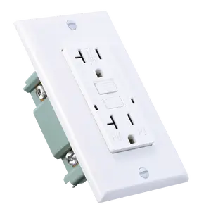 20/15 Amp GFCI Outlet, Tamper-Resistant, Weather Resistant Receptacle Indoor or Outdoor Use, LED Indicator with Decor Wall Plates and Screws, UL Listed, White