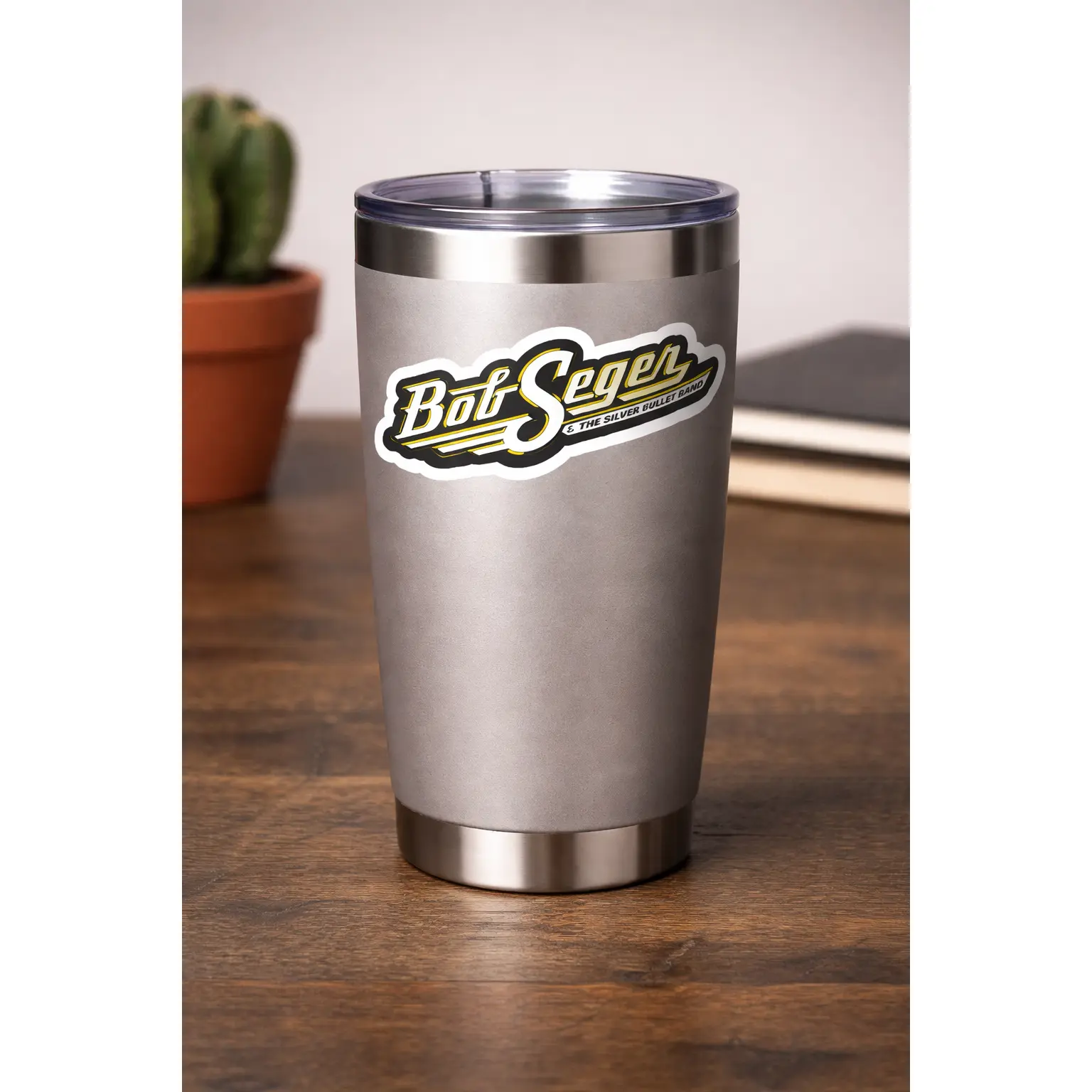 Vintage Rock Band Style Logo Sticker – Retro Music Aesthetic Decal