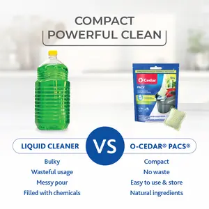 O-Cedar PACS Hard Floor Cleaner, Crisp Citrus Scent, 2-Pack for EasyWring, RinseClean, Mop an Bucket, Wood, Tile and Hard Floor Surfaces Household Cleaning