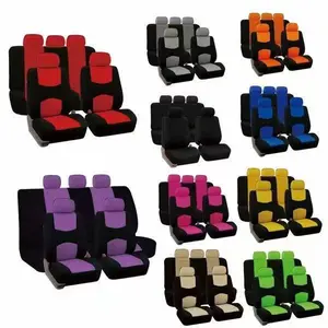 9-Piece Full Set Car Seat Covers, Breathable Flat Fabric, Universal Fit 5-Seater Vehicles, Cross-border Export for Global Markets