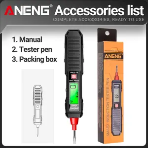 ANENG VD807 Voltage Tester Pen, Smart Induction Electric Test Pen, NCV Non-Contact Sensing, AC Voltage Test, Breakpoint Detection, LCD Screen with Flashlight for Electricians