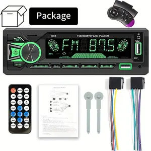 1pc Srereo1din Wireless MP3 Player 60Wx4 FM Receiver with Remote and Steering Wheel Control AUX/USB/TF Card In Dash Kit