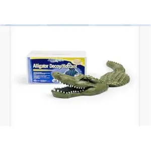 212 MAIN Realistic Alligator Shape Floating Decoy - All-Weather, Hinged-Parts Body Predator Deterrent for Garden Decor, Protects Fish