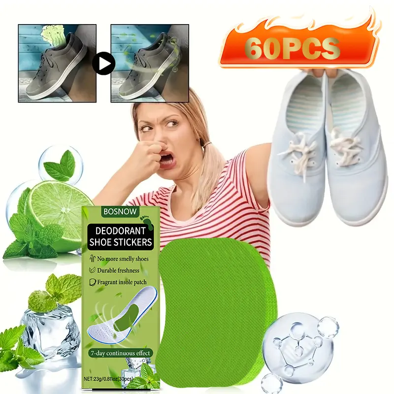 Mint Scent Shoe Deodorizing Insole Stickers, Deodorant